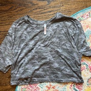 Fabletics camo workout top